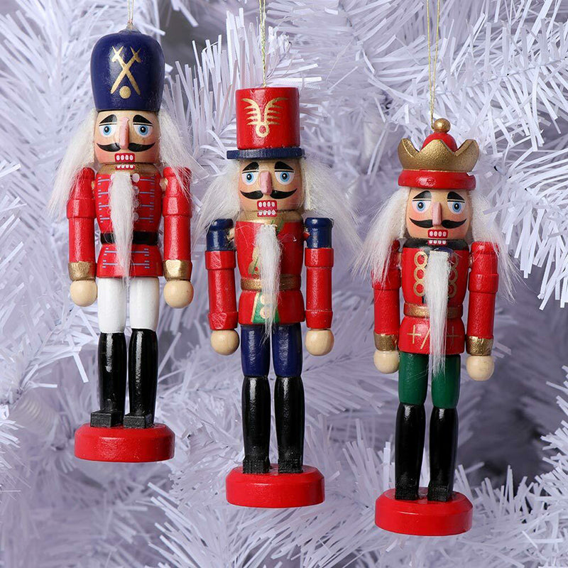 6pcs/set Wooden Nutcracker Solider Figure Model