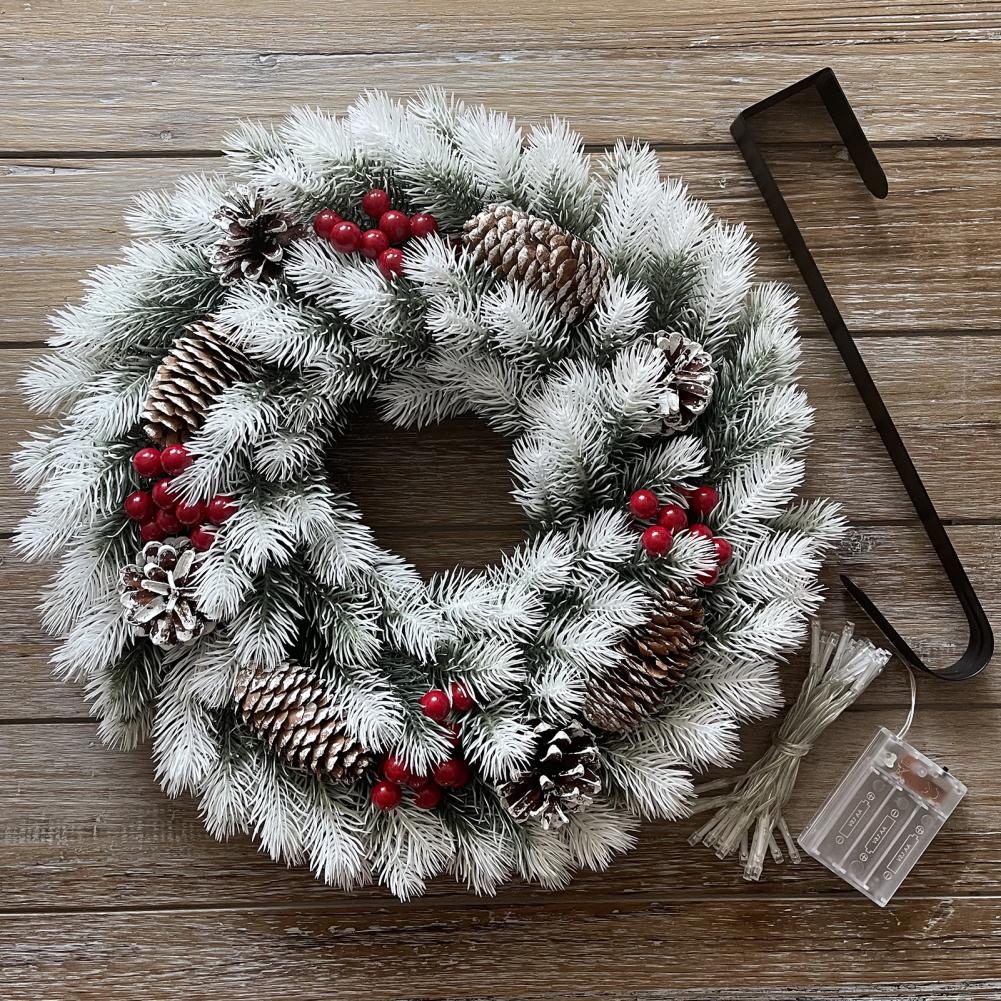 LED Front Door Christmas Wreath