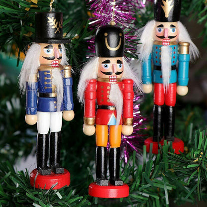 6pcs/set Wooden Nutcracker Solider Figure Model