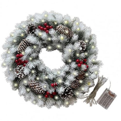 LED Front Door Christmas Wreath