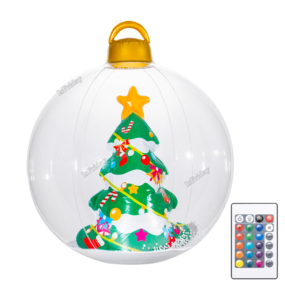 60cm Giant Luminous Inflatable Christmas Balls With Lights