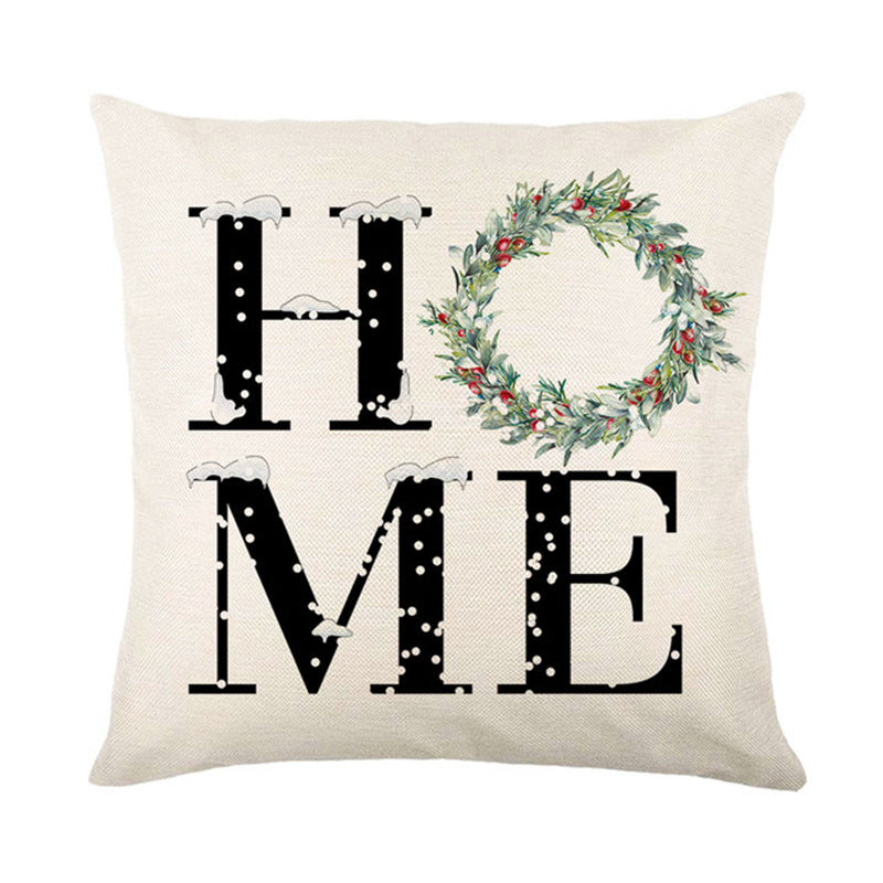 Linen Christmas Pillow Cover