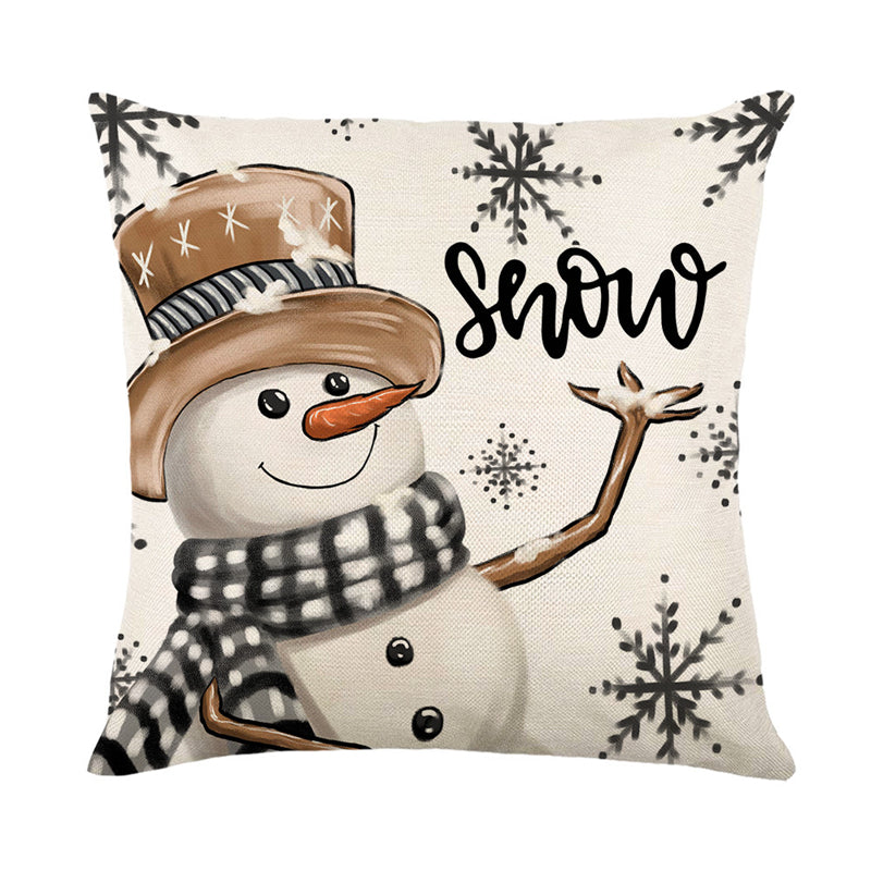 Linen Christmas Pillow Cover